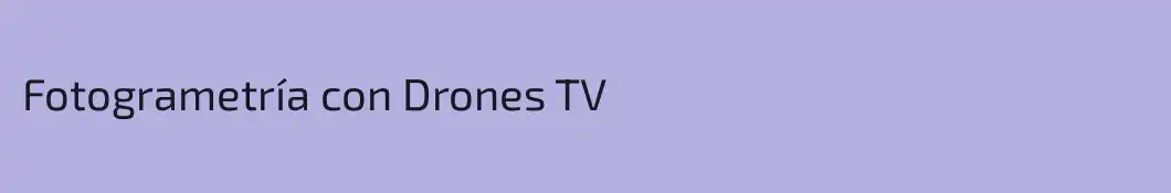 Fotogrametría con Drones TV
